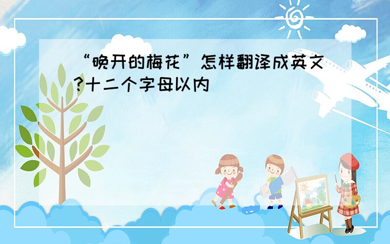 “晚开的梅花”怎样翻译成英文?十二个字母以内