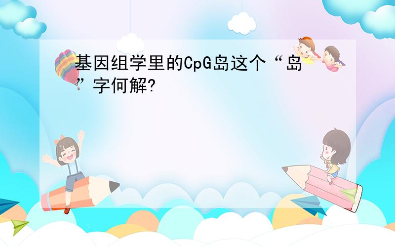 基因组学里的CpG岛这个“岛”字何解?