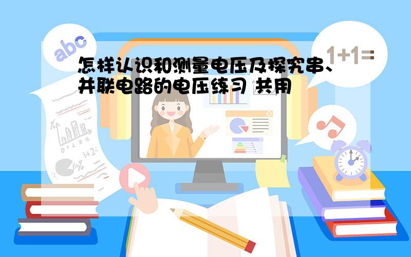 怎样认识和测量电压及探究串、并联电路的电压练习 共用