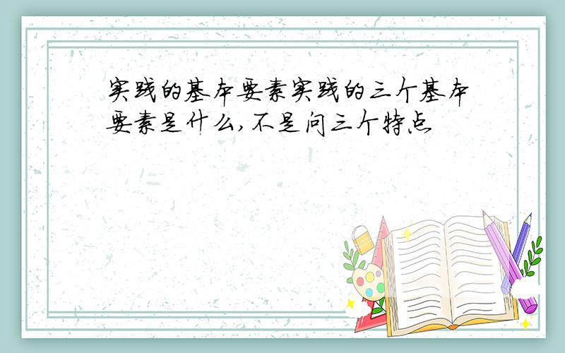 实践的基本要素实践的三个基本要素是什么,不是问三个特点