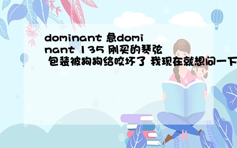 dominant 急dominant 135 刚买的琴弦 包装被狗狗给咬坏了 我现在就想问一下 分别哪些颜色是什么弦 我知道紫色的那根是E弦.