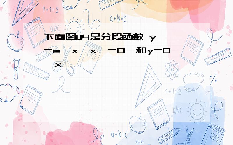 下面图1.14是分段函数 y=e^x,x>=0,和y=0,x