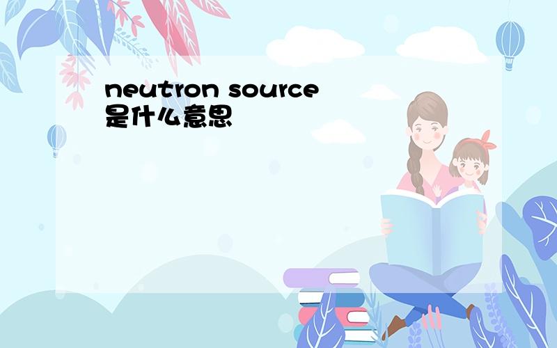 neutron source是什么意思