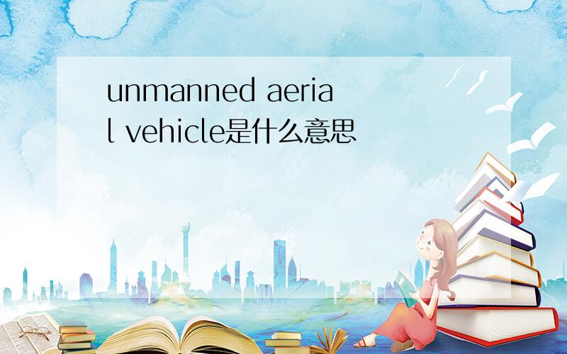 unmanned aerial vehicle是什么意思