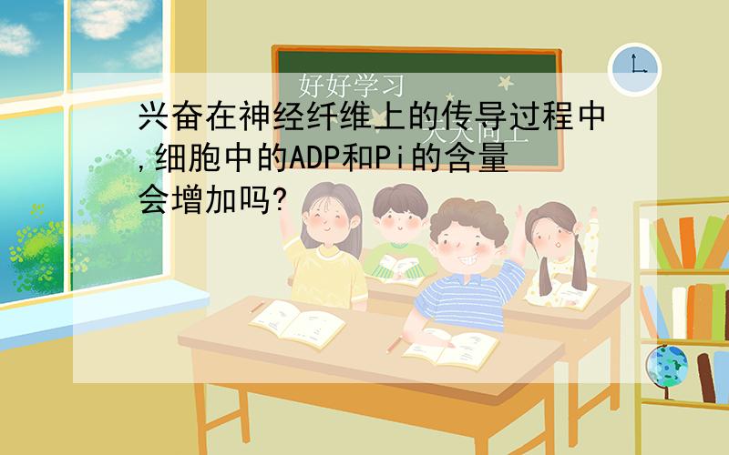 兴奋在神经纤维上的传导过程中,细胞中的ADP和Pi的含量会增加吗?