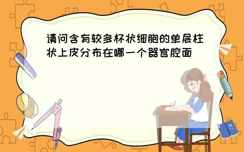 请问含有较多杯状细胞的单层柱状上皮分布在哪一个器官腔面