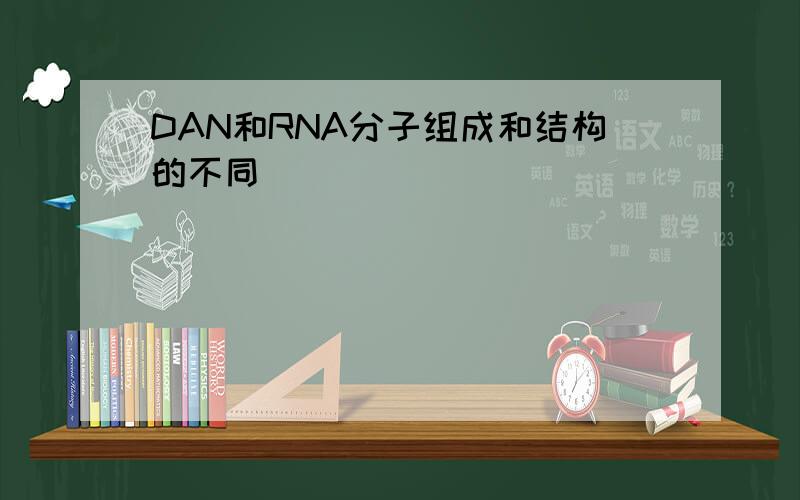 DAN和RNA分子组成和结构的不同