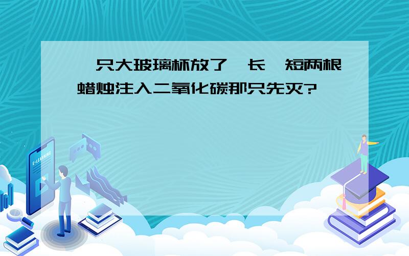 一只大玻璃杯放了一长一短两根蜡烛注入二氧化碳那只先灭?