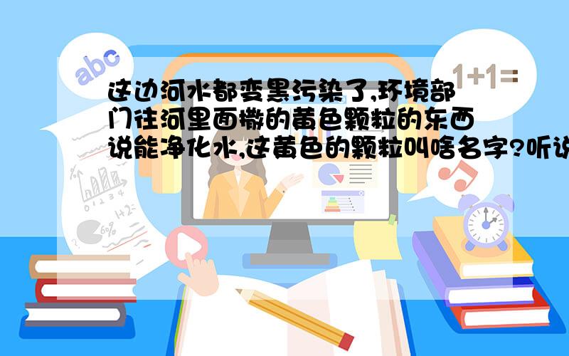 这边河水都变黑污染了,环境部门往河里面撒的黄色颗粒的东西说能净化水,这黄色的颗粒叫啥名字?听说撒一次就要花十几万,请问撒的这东西名字叫啥?