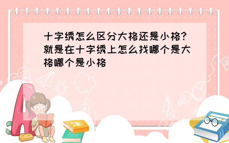 十字绣怎么区分大格还是小格?就是在十字绣上怎么找哪个是大格哪个是小格