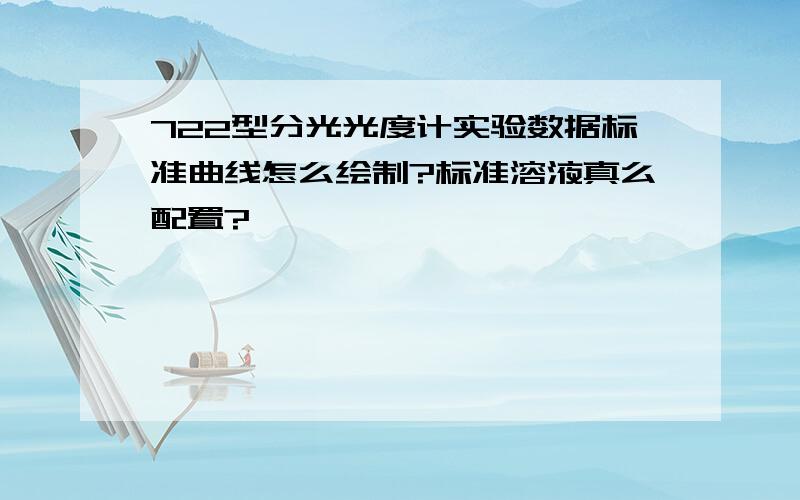 722型分光光度计实验数据标准曲线怎么绘制?标准溶液真么配置?