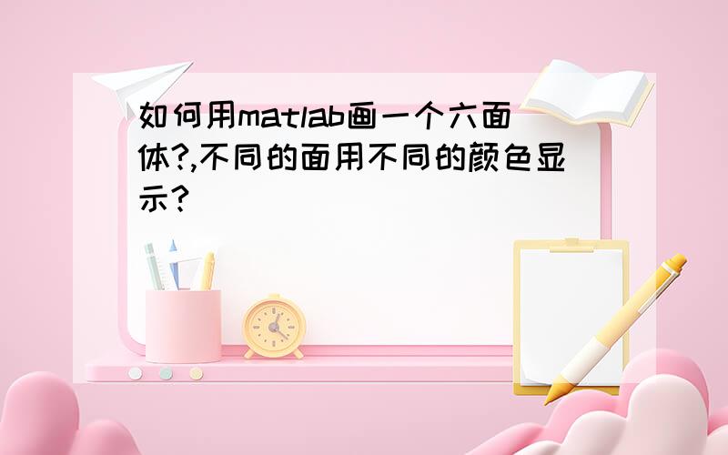 如何用matlab画一个六面体?,不同的面用不同的颜色显示?