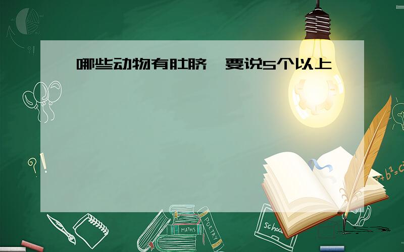 哪些动物有肚脐,要说5个以上