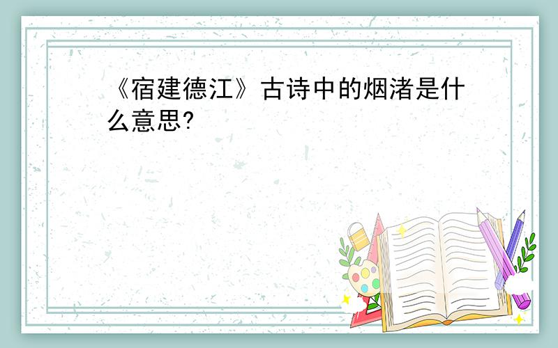 《宿建德江》古诗中的烟渚是什么意思?