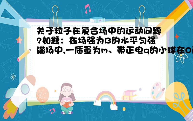 关于粒子在复合场中的运动问题?如题：在场强为B的水平匀强磁场中,一质量为m、带正电q的小球在O静止释放,小球的运动曲线如图所示．已知此曲线在最低点的曲率半径为该点到x轴距离的2倍,