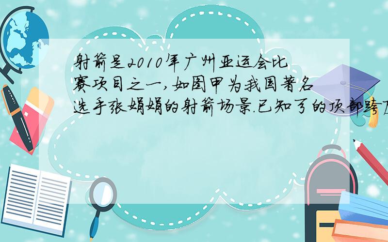 射箭是2010年广州亚运会比赛项目之一,如图甲为我国著名选手张娟娟的射箭场景．已知弓的顶部跨度为,弦均匀不褪色的下沉 | 2012-07-17