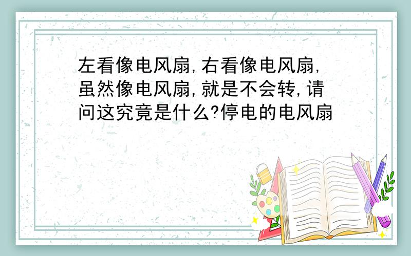 左看像电风扇,右看像电风扇,虽然像电风扇,就是不会转,请问这究竟是什么?停电的电风扇