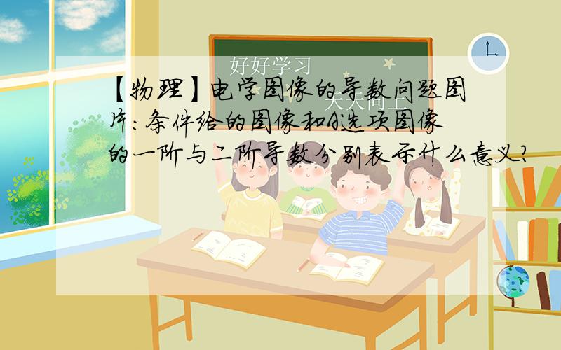 【物理】电学图像的导数问题图片：条件给的图像和A选项图像的一阶与二阶导数分别表示什么意义?