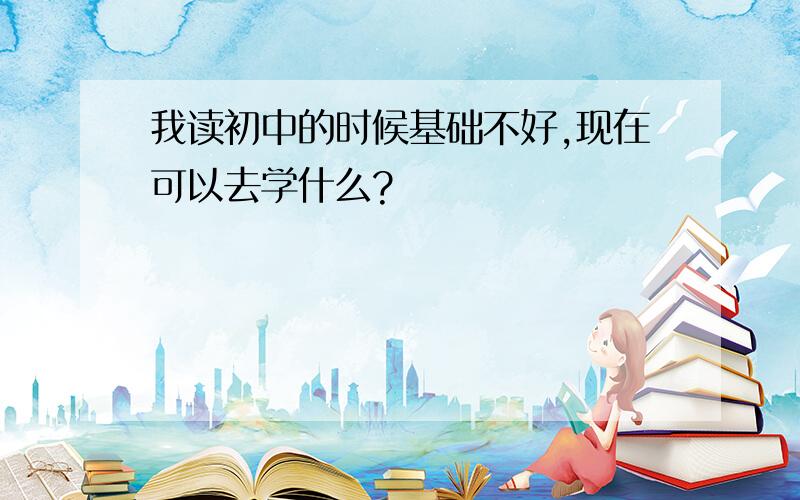 我读初中的时候基础不好,现在可以去学什么?