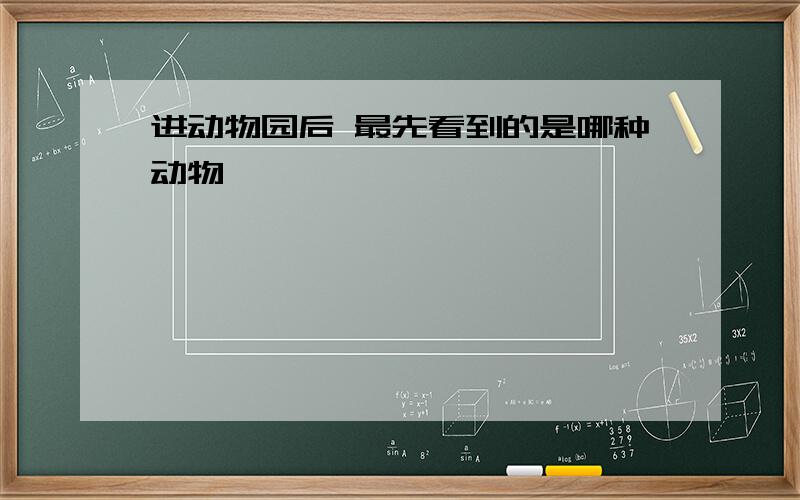进动物园后 最先看到的是哪种动物
