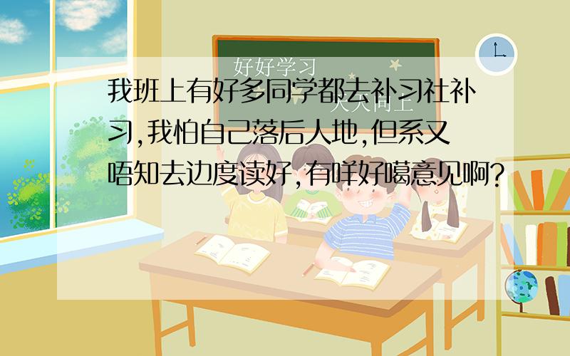 我班上有好多同学都去补习社补习,我怕自己落后人地,但系又唔知去边度读好,有咩好噶意见啊?