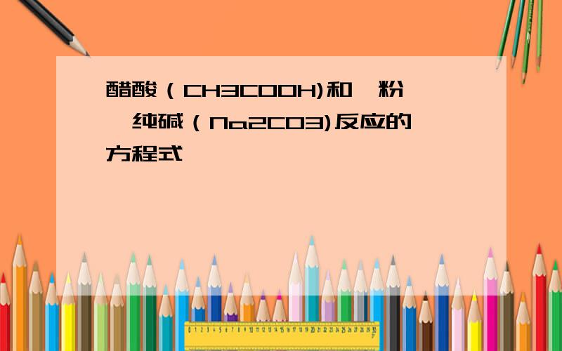 醋酸（CH3COOH)和镁粉,纯碱（Na2CO3)反应的方程式