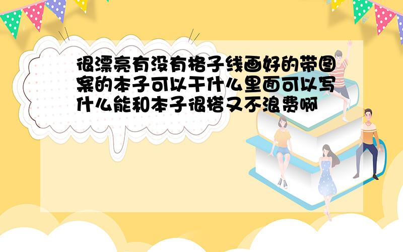 很漂亮有没有格子线画好的带图案的本子可以干什么里面可以写什么能和本子很搭又不浪费啊