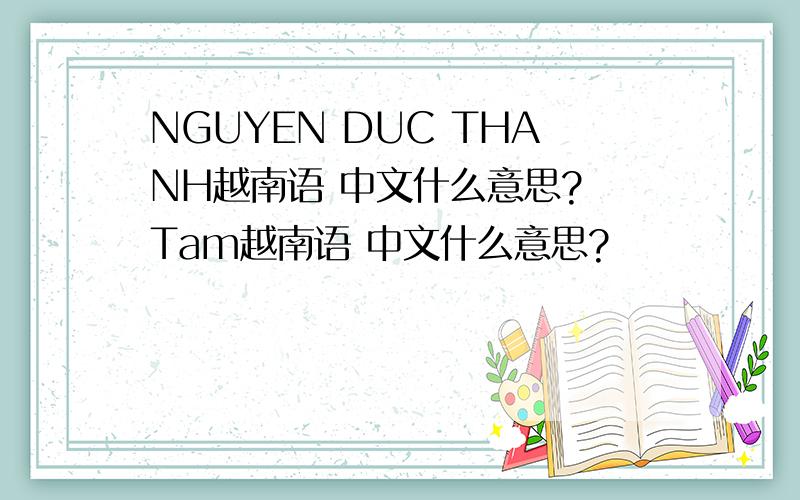 NGUYEN DUC THANH越南语 中文什么意思? Tam越南语 中文什么意思?