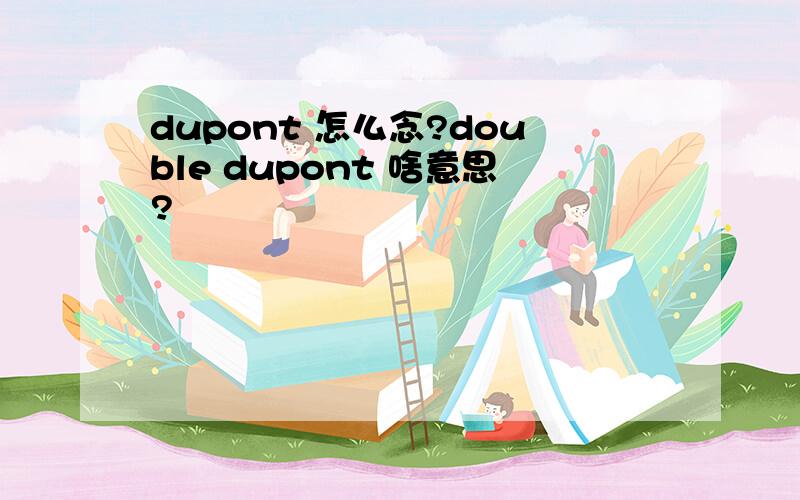 dupont 怎么念?double dupont 啥意思?