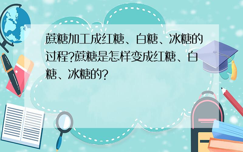 蔗糖加工成红糖、白糖、冰糖的过程?蔗糖是怎样变成红糖、白糖、冰糖的?