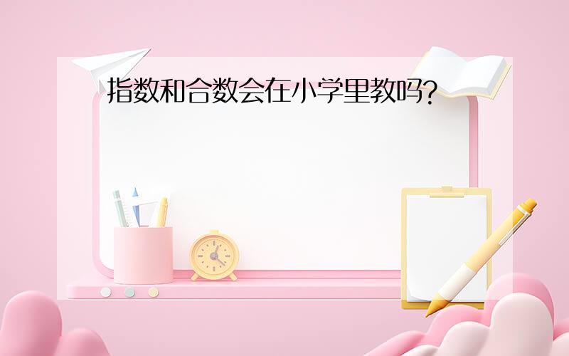 指数和合数会在小学里教吗?