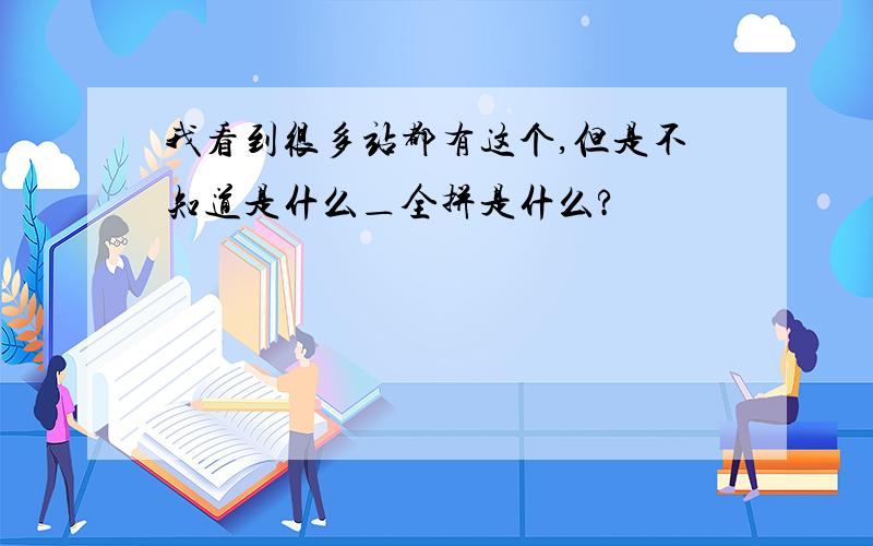 我看到很多站都有这个,但是不知道是什么＿全拼是什么?