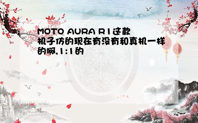 MOTO AURA R1这款机子仿的现在有没有和真机一样的啊,1:1的