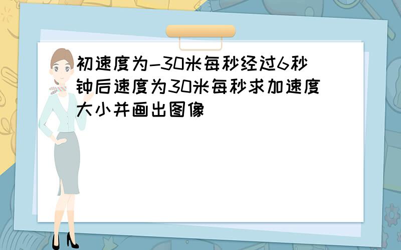 初速度为-30米每秒经过6秒钟后速度为30米每秒求加速度大小并画出图像