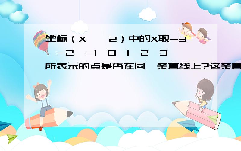 坐标（X,﹣2）中的X取-3,-2,-1,0,1,2,3所表示的点是否在同一条直线上?这条直线与X轴有什么关系?一定要说明为什么或是有一个完整的过程