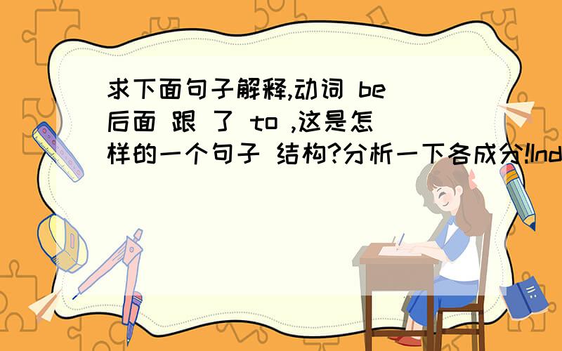 求下面句子解释,动词 be 后面 跟 了 to ,这是怎样的一个句子 结构?分析一下各成分!Indeed,the married life will be to play down the friction in the period love love,more should be said to live in love as gone.的确,婚后生