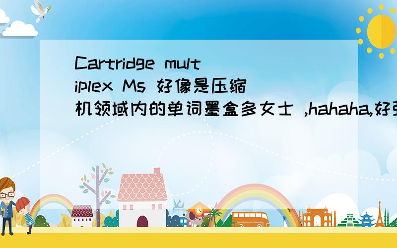 Cartridge multiplex Ms 好像是压缩机领域内的单词墨盒多女士 ,hahaha,好强的翻译