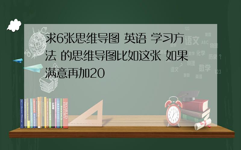 求6张思维导图 英语 学习方法 的思维导图比如这张 如果满意再加20