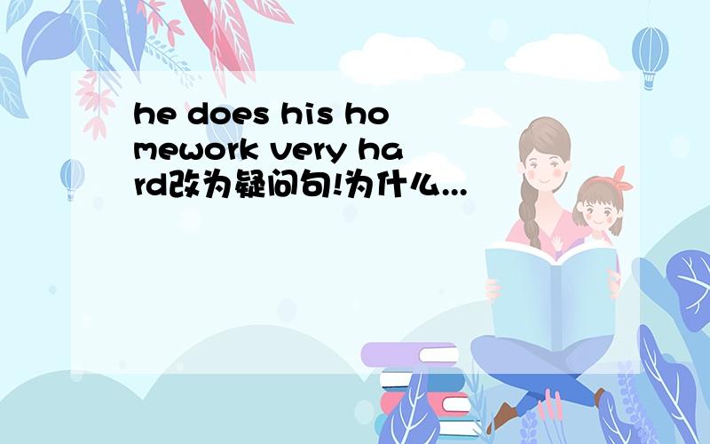 he does his homework very hard改为疑问句!为什么...