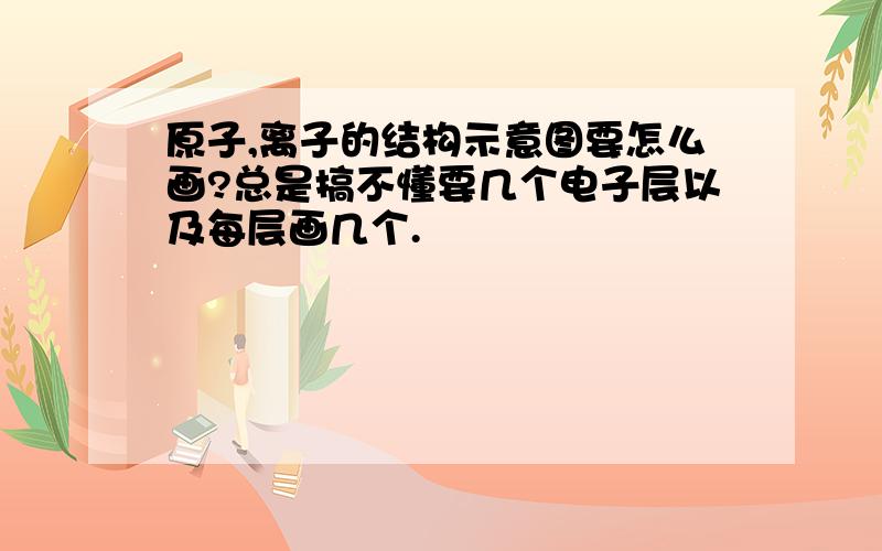 原子,离子的结构示意图要怎么画?总是搞不懂要几个电子层以及每层画几个.