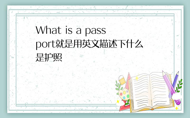 What is a passport就是用英文描述下什么是护照