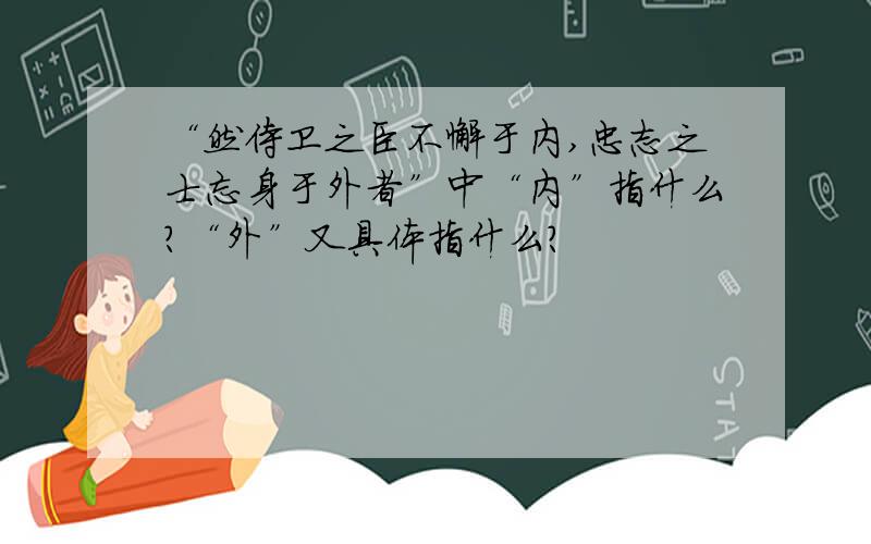 “然侍卫之臣不懈于内,忠志之士忘身于外者”中“内”指什么?“外”又具体指什么?