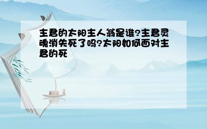 主君的太阳主人翁是谁?主君灵魂消失死了吗?太阳如何面对主君的死