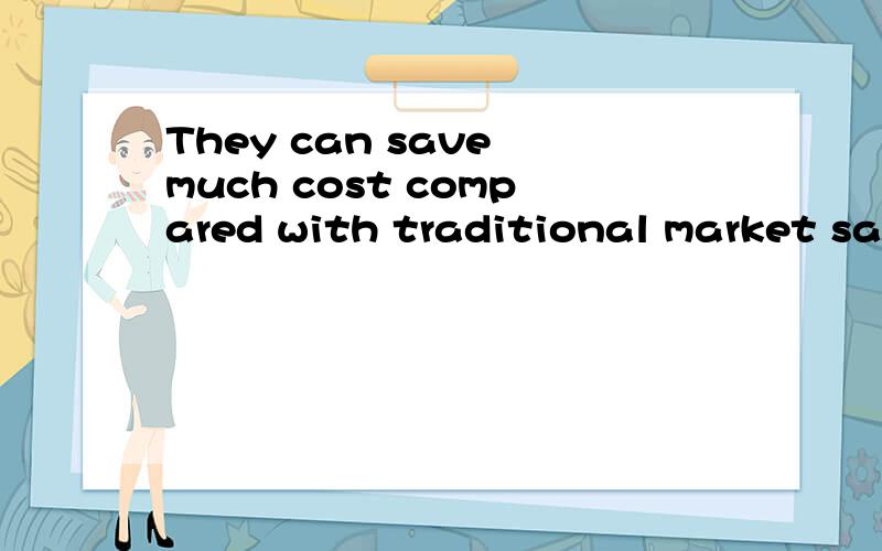 They can save much cost compared with traditional market sale.这里的compared with traditional market sale是什么成分?有朋友说是宾语补足语,