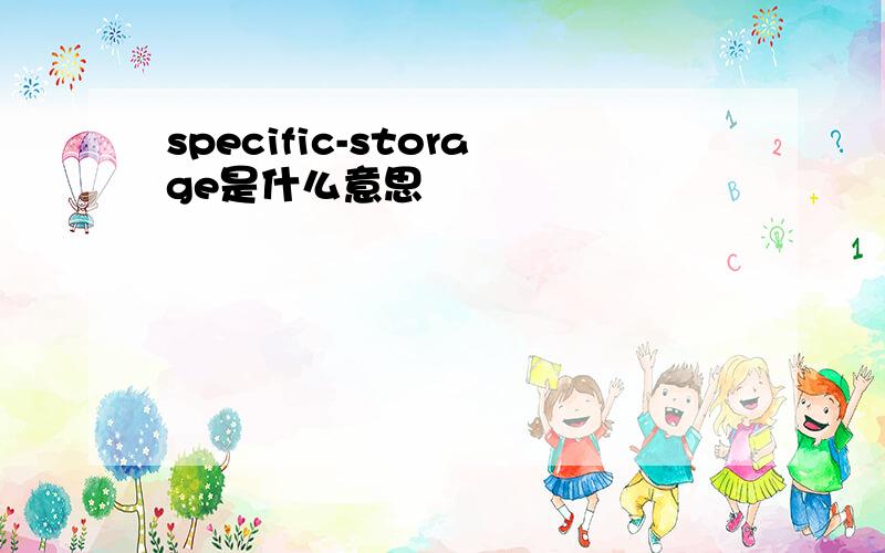 specific-storage是什么意思