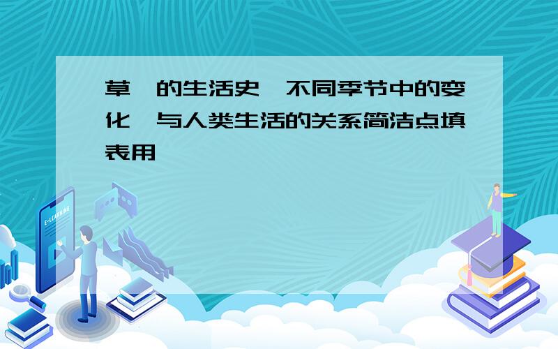 草莓的生活史、不同季节中的变化、与人类生活的关系简洁点填表用、