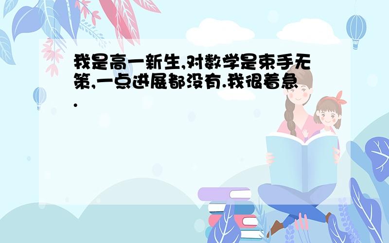 我是高一新生,对数学是束手无策,一点进展都没有.我很着急.