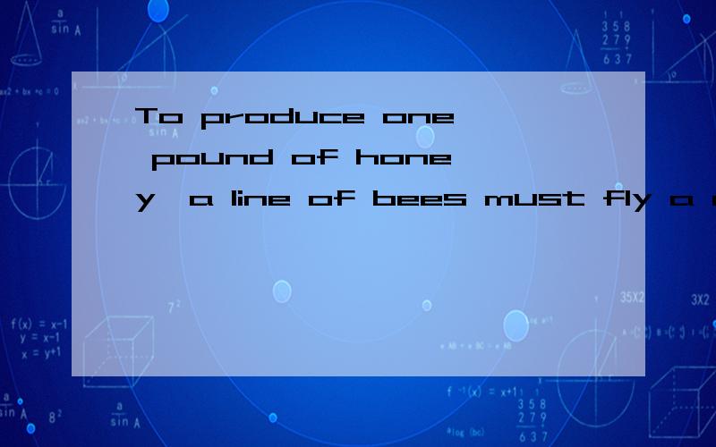 To produce one pound of honey,a line of bees must fly a distance____ to twice around the world.请用equal的适当形式填空并说明原因以及equal的词性