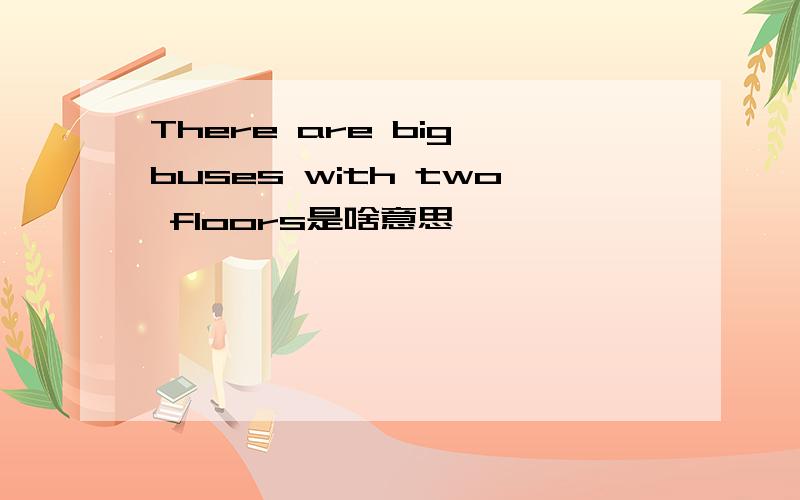 There are big buses with two floors是啥意思