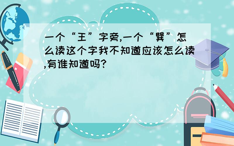 一个“王”字旁,一个“巽”怎么读这个字我不知道应该怎么读,有谁知道吗?